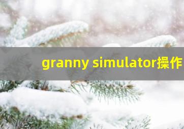 granny simulator操作